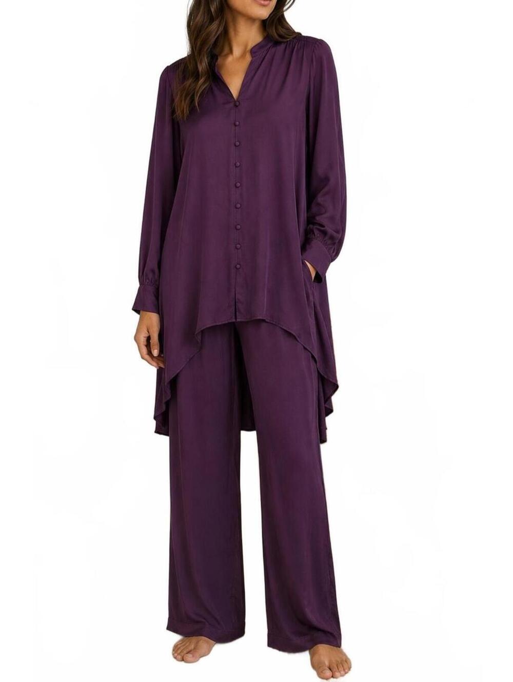 100% Modal Plum Pajama Set Femmella